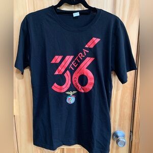 🖤5 for $20- Shirt From Portugal 100% cotton Boys Black Medium short sleeve NWOT